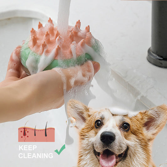 2-in-1 Pet Grooming Brush & Shampoo Dispenser