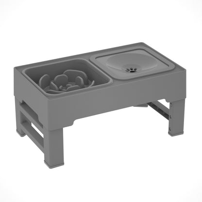 Adjustable Elevated Dog Feeding Bowl Stand